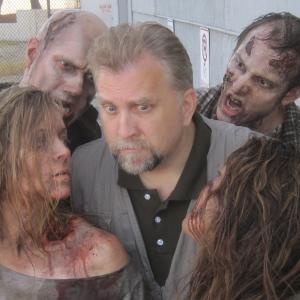 Daniel Roebuck on the set of THE WALKING DEAD COLD STORAGE