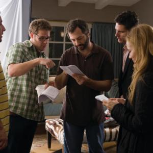 Still of Adam Sandler, Leslie Mann, Judd Apatow, Eric Bana and Seth Rogen in Funny People (2009)
