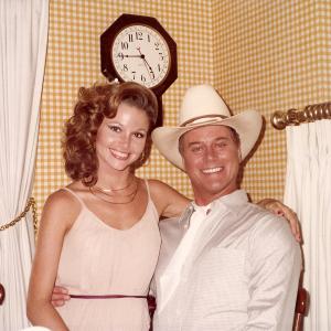 With the great Larry Hagman on the set of Dallas