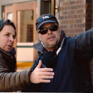 J.B. Rogers and Pete Farrelly on the set of HALL PASS.