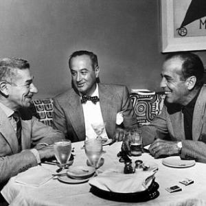Humphrey Bogart and Mike Romanoff at Romanoffs in Beverly Hills CA 1952