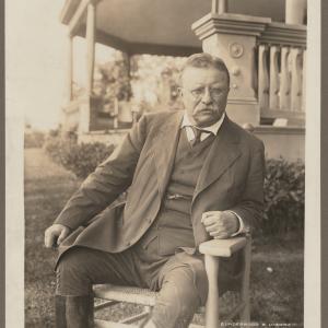 Theodore Roosevelt at his home Sagamore Hill 1918
