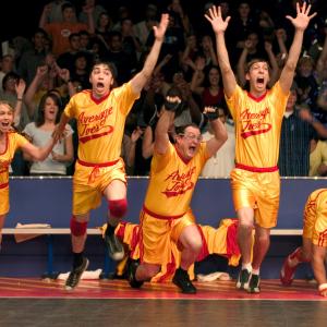 Still of Justin Long Joel David Moore Stephen Root Christine Taylor and Chris Williams in Dodgeball A True Underdog Story 2004