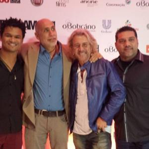 Land Vieira, Guillermo Arriaga (Writer & Director),Henrique Pires and Marcio Rosario on the red carpet of 