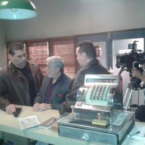 Marcio Rosario, Pedro Paulo Rangel and Mario Faini, on the set of sitcom's 