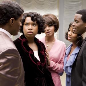 Still of Jamie Foxx, Beyoncé Knowles, Keith Robinson, Anika Noni Rose and Jennifer Hudson in Dreamgirls (2006)