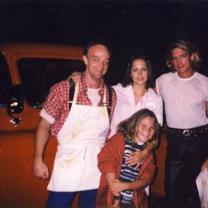 Tim De Zarn Sherrie Rose Thomas Haden Church and Ryan ODonohue on the set of Tales from the Crypt Demon Knight