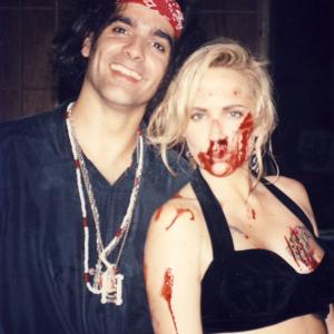Yul Vazquez and Sherrie Rose on set of Tales from the Crypt episode On a Deadmans Chest
