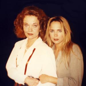 Grace Zabriskie and Sherrie Rose on the set of Voyeur