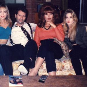 Sherrie Rose Ed ONeill Katey Sagal and Christina Applegate on set of Married with Children