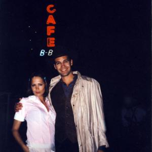 Sherrie Rose and Billy Zane on set of Tales from the Crypt Demon Knight