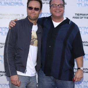 Tom Arnold and Michael Rosenbaum at event of Terminator 3 Rise of the Machines 2003