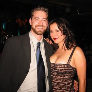 Brent Roske and Jennifer Tilly at the Race to Erase MS charity event in Los Angeles