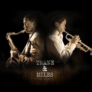Ricco Ross left as John Coltrane and Travis Hinson right as Miles Davis in the 2013 film Trane and Miles