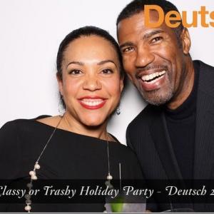 Ricco Ross and wife Julie Ross at advertising company Deutsch classy or trashy party