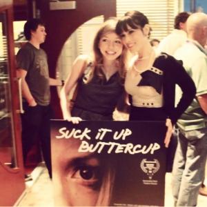 At the world premiere of Suck It Up Buttercup 2014 With co-star Lacy Marie Myers