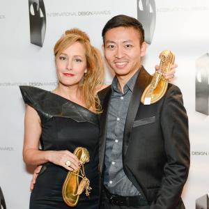 Cali with Designer Penn Cai, Co-Owner of Luxtrada Luxury Brand partnered with Swarovski.