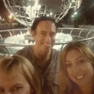 October 6 2014 at Universal Studios Richard Rossi is on the lot to hear his son Josh Rossi  his band The Aeons play in final round of Battle of the Bands L to R Richards wife Sherrie Rossi Richard his sister Elizabeth Rossi