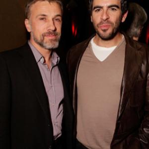 Eli Roth and Christoph Waltz at event of Negarbingi sunsnukiai 2009