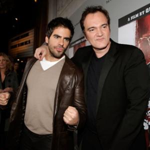 Quentin Tarantino and Eli Roth at event of Negarbingi sunsnukiai (2009)