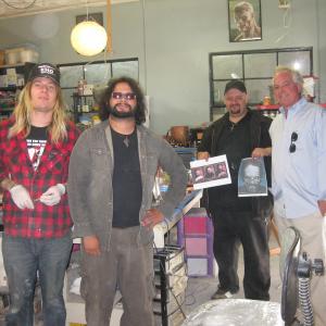 L to R Josh Wasylink Josh Ballze Vincent Guastini RRothbard VGP special makeup effects workshop for The Painting