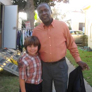 Zach with Richard Roundtree on the set of Diary of a Single Mom