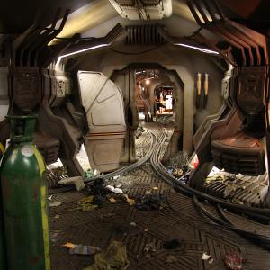DISTRICT 9, YES, I KNOW THIS SPACESHIP NEVER MADE IT INTO THE FILM, BUT IT WAS BUILT, NONE THE LESS