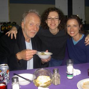 Tobin Bell, Elizabeth Rowin and Shawnee Smith on the set of SAW VI.