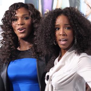 Kelly Rowland and Serena Williams at event of Think Like a Man 2012