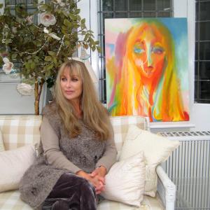 Carol With her portrait by Stephen B Whatley