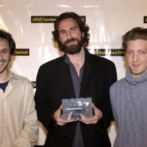 Jeff Mandel producer Dana Adam Shapiro director and HenryAlex Robin director winners of The American Documentary Audience Award for Murderball