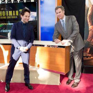 Will Ferrell and Paul Rudd at event of Anchorman 2 The Legend Continues 2013