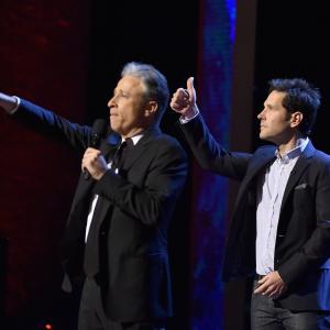 Paul Rudd and Jon Stewart at event of Night of Too Many Stars: America Comes Together for Autism Programs (2015)