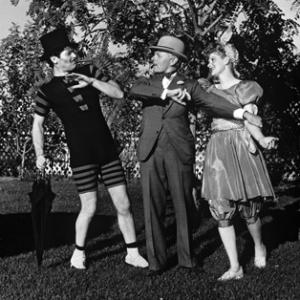 Lucille Ball Charles Ruggles and Francis Lederer at Lucys Chatsworth ranch for a birthday party