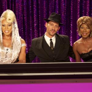 Still of Natalie Cole RuPaul and Santino Rice in RuPauls Drag Race Glamazons vs Champions 2012