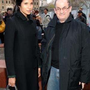 Padma Lakshmi and Salman Rushdie at event of Alchemy 2005