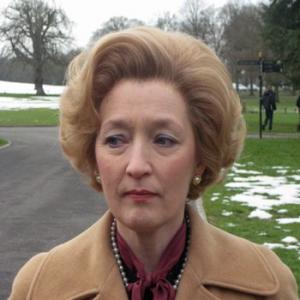 Leslie Mansville as Margaret Thatcher in The Queen Blast Films for C4