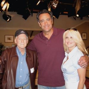 With her father and real life friend Brad Garrett on the set of a PSA she directed for the Humane Society of The United States starring Mr Garrett