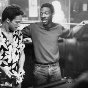 Still of Eddie Murphy and James Russo in Beverly Hills Cop 1984