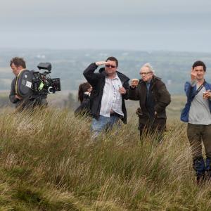 Still of David Gilchrist, Ken Loach, Robbie Ryan and Behind the Scenes in Jimmy's Hall (2014)