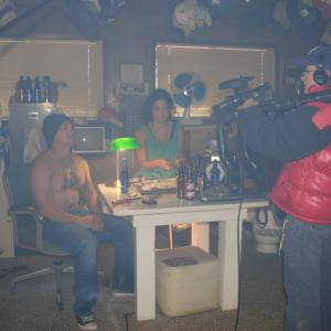 Tunnel Vision drug scene  on set with DirectorWriter Kara Sachs and actors