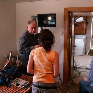 MIlagros on set with Director Kara Sachs with DP Jurg Walthers