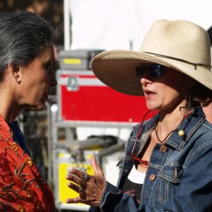Milagros set  Director Kara Sachs with Diana MartinezMarr