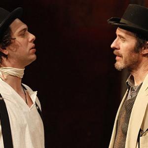 Thomas Sadoski as Touchstone and Stephen Dillane as Jaques in Sam Mendes AS YOU LIKE IT
