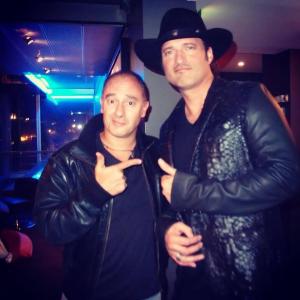 Marc SAEZ and Robert RODRIGUEZ in Paris For THe MACHETE KILLS PREMIERE french adapt and direction by Marc SAEZ