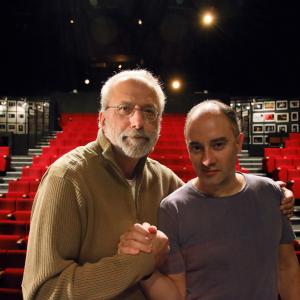 Tom Fontana and Marc Saez in Paris for the play  NU adapted and directed by marc Saez at the Vingtieme theatre from the tv movie strip search