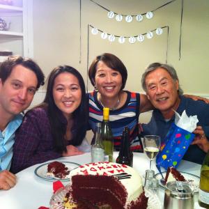 Jeanne Sakata featured in SEX AND MARRIAGE, webseries on Justin Lin's YOMYOMF YouTube channel. L to R: John Pollono, Suzy Nakamura, Jeanne Sakata, Sab Shimono
