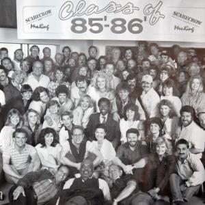 Dennis with cast & crew of Scarecrow & Mrs. King 85-86