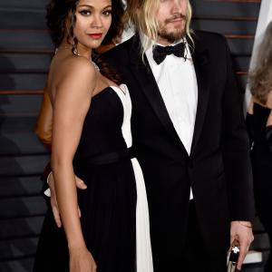Zoe Saldana and Marco Perego at event of The Oscars 2015