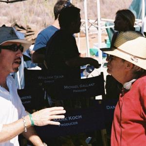 Producer David Salzberg and Director William Dear on location Vallesquez Ranch CA The Perfect Game